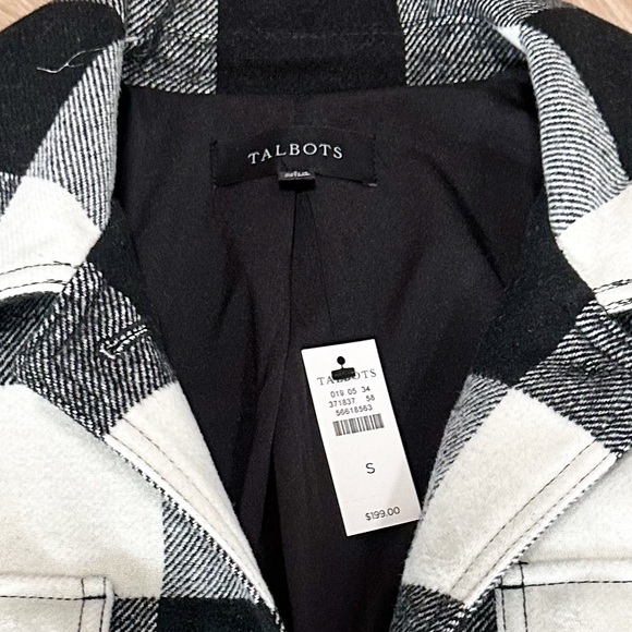 NWT TALBOTS Black and White Plaid Jacket - Picture 10 of 10